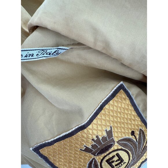 Fendi Tan Mens Medium Field Jacket authentic Italian Button Closure  sz 38 US - Picture 12 of 16